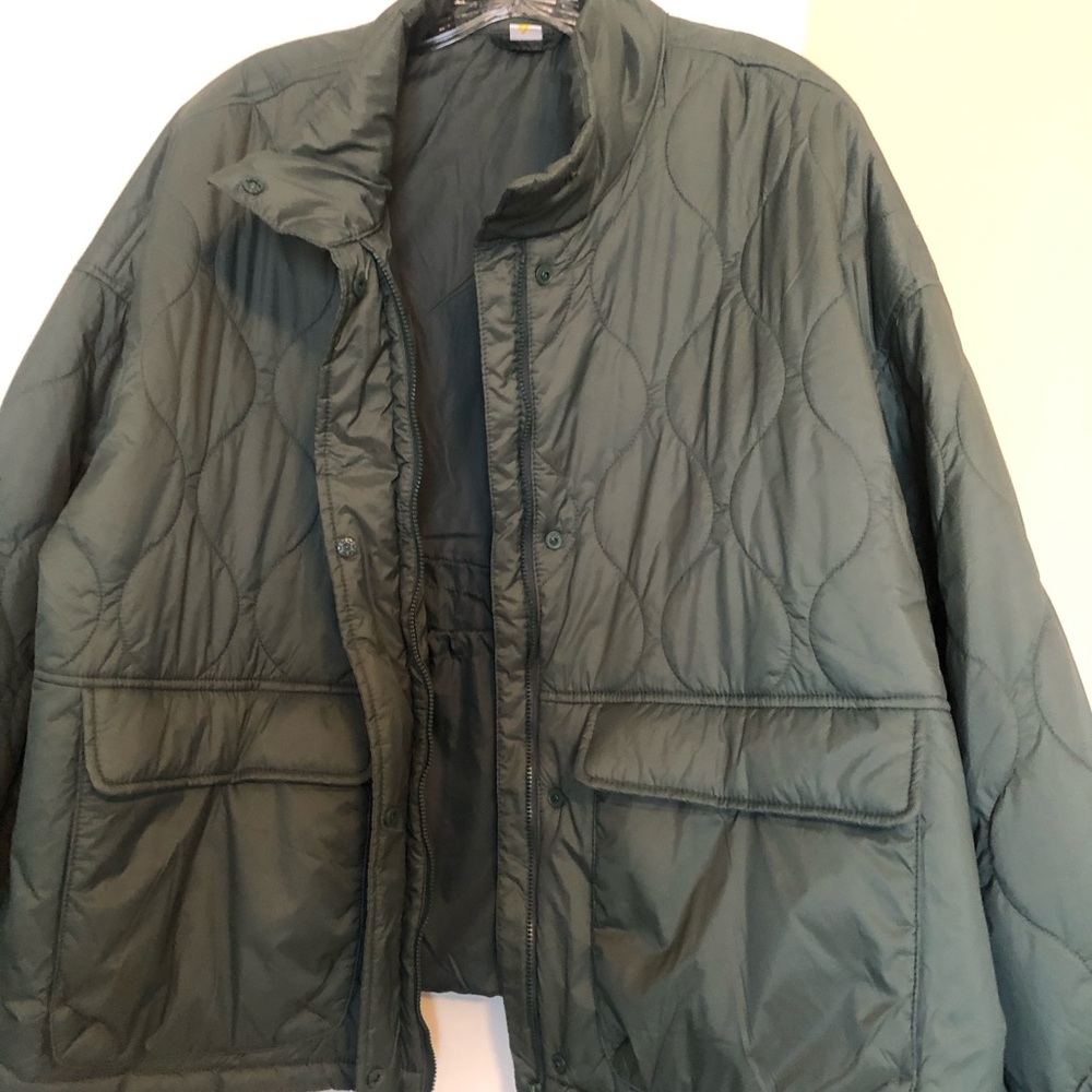 🦚Women's Green Puffer Packable Jacket NWOT - Picture 3 of 13